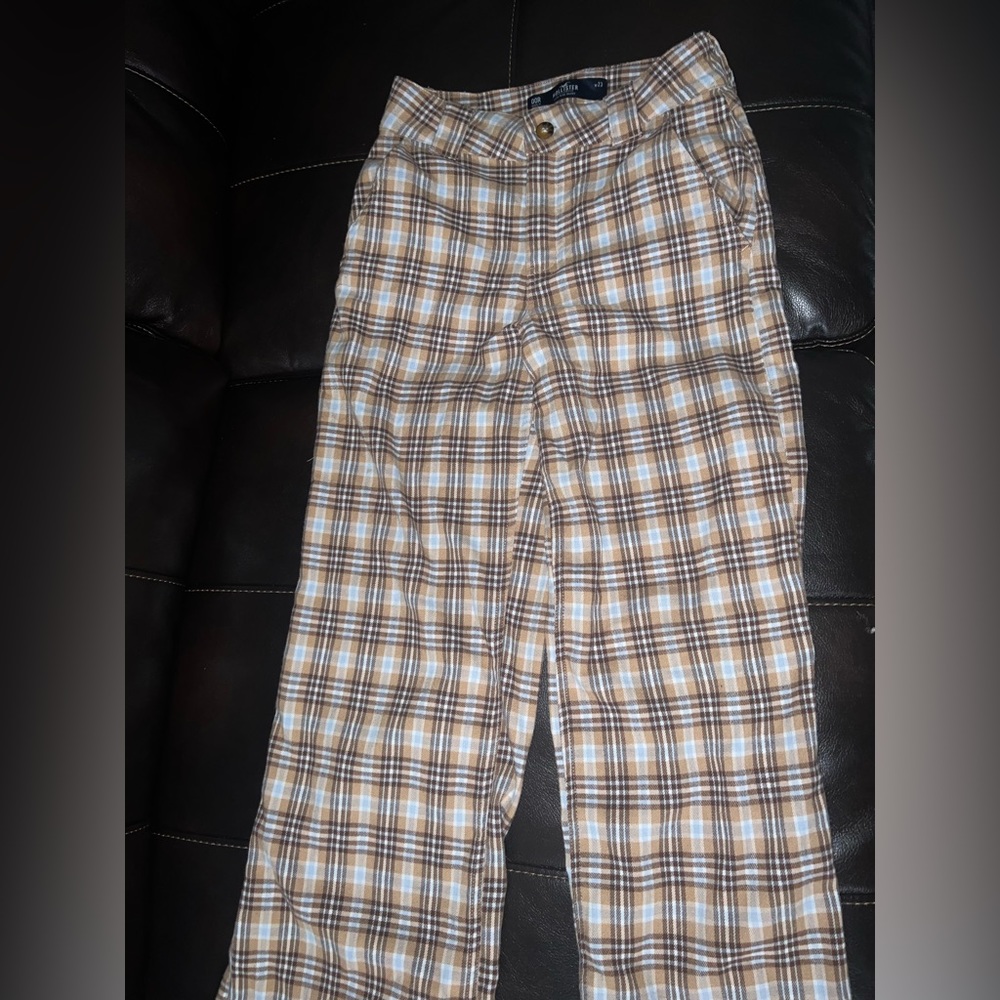 high waisted flair bottom pants
